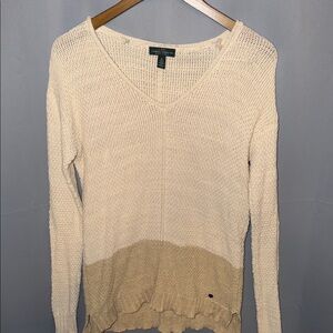 Lauren Ralph Lauren 100% Cotton Cableknit 90s western bohemian Sweater Size MD